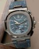 Super Clone 2024 Patek Philippe Nautilus 5980 Blue-Gray Face Stainless Steel Watch (5)_th.jpg